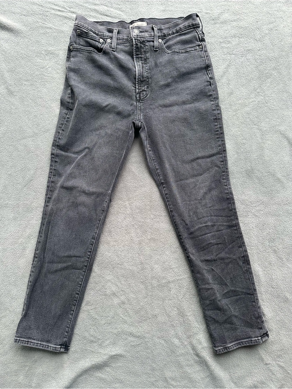 Madewell Washed Charcoal Straight Jeans